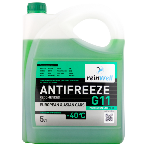 3206 ReinWell Антифриз G11 (5л) - 5 л 3206 ReinWell Антифриз G11 (5л) - 5 л